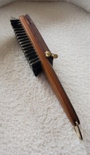 Vintage Men's Travel Shoe Brush Manicure Grooming Kit -Leather Wood- Germany