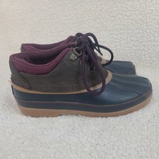 GH Bass Duck Boots Womens 7M Blue Purple Waterproof Rain Boots Icicle Outdoors