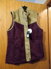 Magellan Outdoors Campfire Quilted Purple & Tan Zip Up/snap Classic Fit Vest Xl