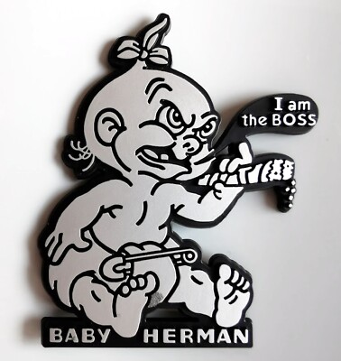 Roger Rabbit Auto Relief Emblem Schild 3D Baby Herman 8 cm I AM THE BOSS