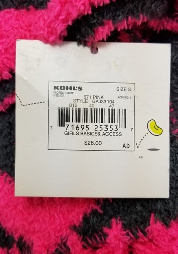 Jumping Beans Pink Chenille Hat & Scarf 2PC. Item Set for Girls Winter Kit Small - Picture 4 of 4
