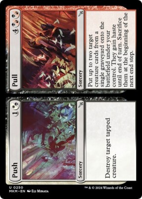 PUSH // PULL x4 mtg NM-M Murders at Karlov Manor 4 Unc