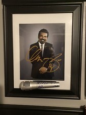 George Lopez Autographed 8x10 Picture With Autographed Microphone Framed