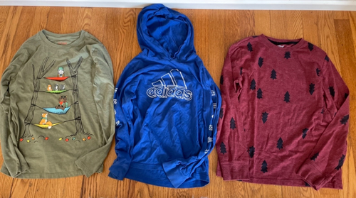 boys' clothing lot, long sleeve, size s8 & 8/10