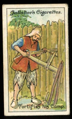 Tabakkarte, Gallaher, Robinson Crusoe, 1928, Fortifies His Camp, #47