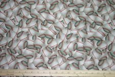 Baseballs All Over Game School Base Balls PE Baseball Sports Cotton Fabric t6/32