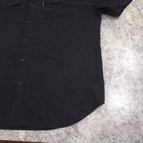 Ecko Unltd Shirt Men's Size 2XL Black Short Sleeve Pockets Button Down Epauletts - Picture 11 of 17