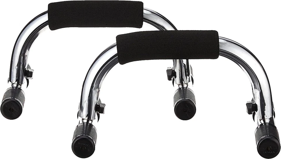 Par de barras push up paralelas calistenia cromadas Foto 3 de 4