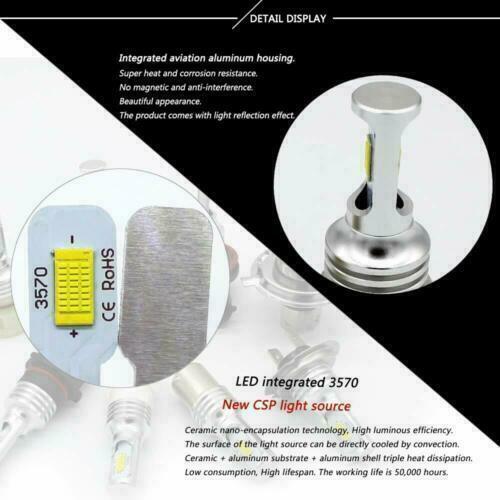 For Dodge RAM 1500 2019 2020 LED Headlight + Fog Light Lamp Bulbs Combo 6000K 6X - Imagen 3 de 10
