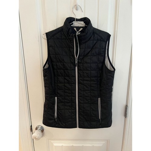 Cutter & Buck Women's Primaloft Rainier Black Quilted Vest Packable Sz Large NWT - 第 1/5 張圖片