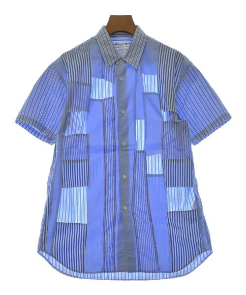 COMME des GARCONS SHIRT Casual Shirt BluexWhite(Stripe Pattern) S 