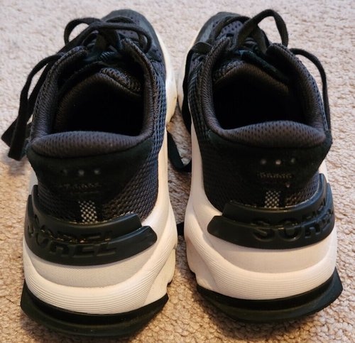 WOMENS 8.5 SOREL Kinetic RNEGD SNEAKERS black mesh SUEDE CLOUD COMFORT FOOTWEAR - Picture 5 of 14