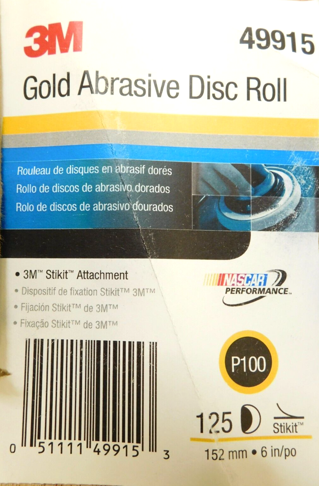 3M Gold Abrasive Disc Roll 49915 6