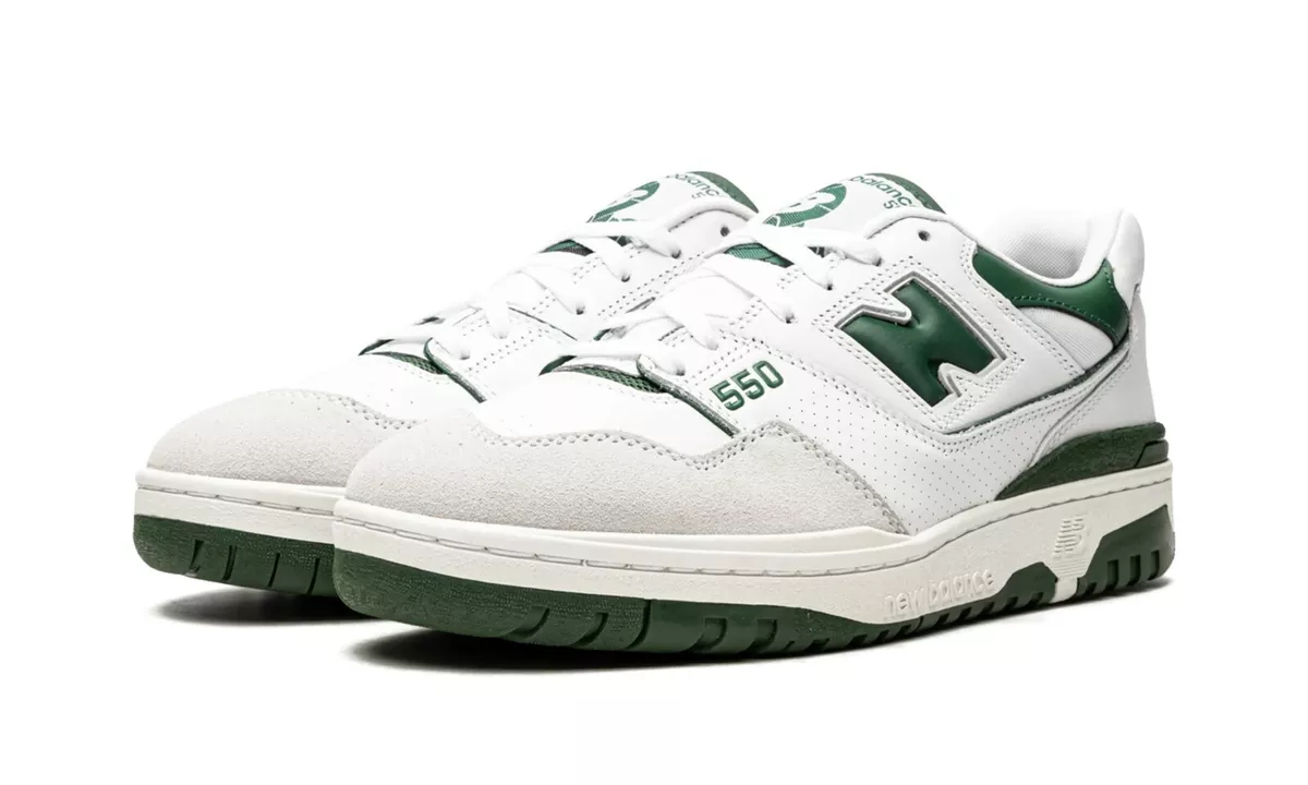 New Balance 550 White Green BB550WT1 (Size 5, 9.5, 10, 12) SHIPS TODAY