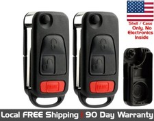 2x New Replacement Remote Flip Key Fob Shell Case For Select Mercedes Vehicles 2x New Replacement Remote Flip Key Fob Shell Case For Select Mercedes Vehicles