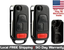 2x New Replacement Remote Flip Key Fob SHELL / CASE For Select Mercedes Vehicles