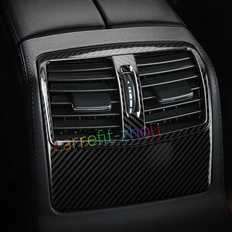 For Mercedes Benz CLS Class 2012-2015 Carbon Fiber Style Rear Vent Cover Trim - Image 2 of 4