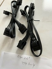 2 Pcs Corsair Type 3/4 Molex Cable x 4 for Modular PSU RM/CX/HX/SF/TX/CS/TX/AX