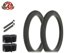 ALTALINE Bicycle TIRES 18" x 1.75" BLACK COMP III STYLE (2) TIRES, TUBES & LEVER