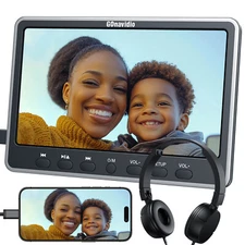GOnavidio Full HD 12" Car DVD Player TV Headrest Rear Seat Monitor USB SD HDMI