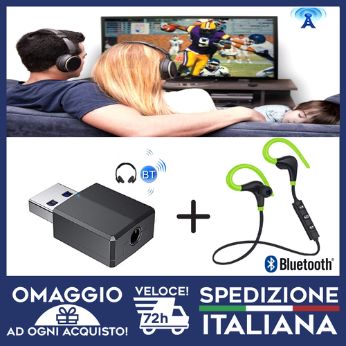 Trasmettitore Bluetooth e Ricevitore per Smart TV HIFI CUFFIA BLUETOOTH  🇮🇹 | eBay