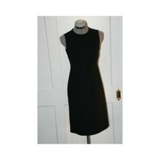 AUTHENTIC KORS BY MICHAEL KORS Black Wool Sheath Dress Sz 4