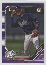 2019 Bowman Prospects Purple 227/250 Derian Cruz #BP-11 00v4