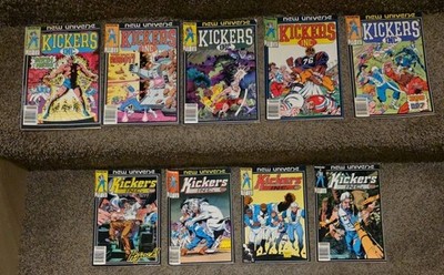 1986-1987 MARVEL COMICS New Universe Kickers INC US CAN #1-7, #9, #10 Lot Of 9