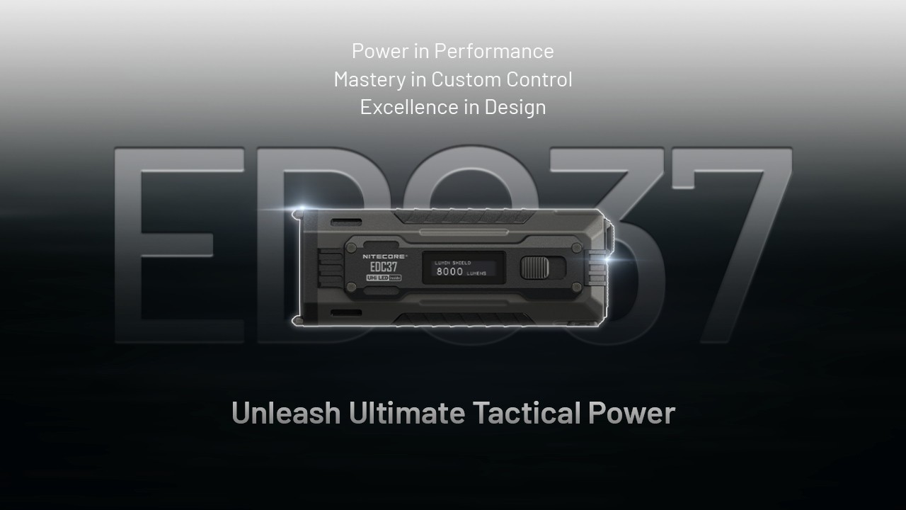 Nitecore EDC37 8000 Lumens USB-C Rechargeable Flat EDC Flashlight Torch