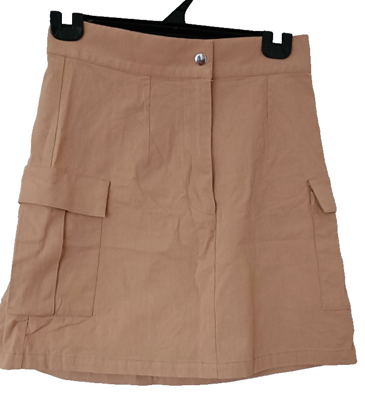 THE FIFTH LABEL Beige Cargo Mini Skirt M 10 Women Utility Pocket Cotton Casual