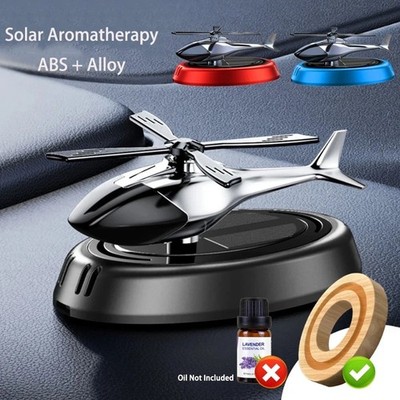 Solar Duft Auto Lufterfrischer Hubschrauber Solar Power Rotating Propeller Arom