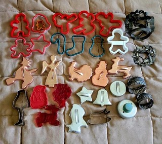 30 Vintage assorted holiday cookie cutters