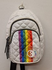 Quilted Gay Pride Crossbody Bag Rainbow Stripe Love Patch Adjustable Strap