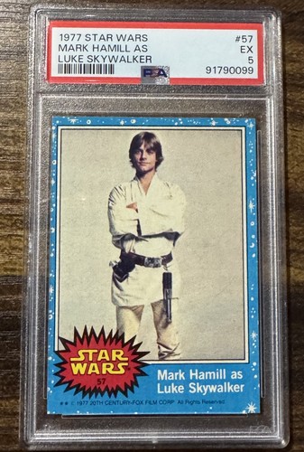 1977 Topps Star Wars #57 Mark Hamill as Luke Skywalker — PSA 5