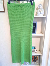 SHEIN Women's S Green Solid Knit Sweater Dress Side Slit Midi Pullover
