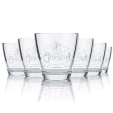 6x Chocomel Glas 0,29l Tumbler Reliefglas Konturglas Becherglas Gläser Set