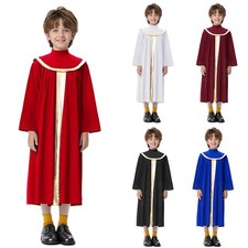 Kids Choir Robe For Church Baptism Judge Outfit Worship Praise Dance Dress Gown