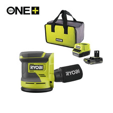RYOBI 18V ONE+ Cordless Random Orbital Sander Kit (1 x 2.0Ah Battery)