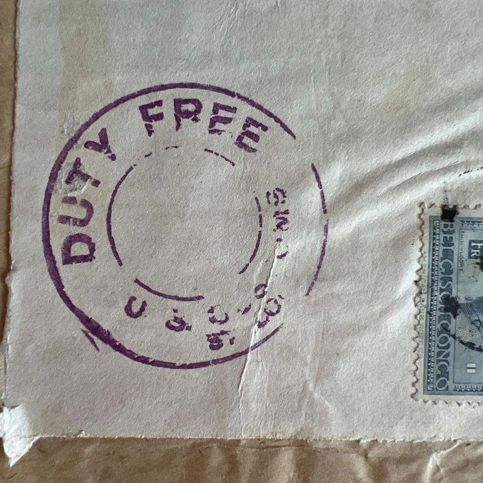 Belgian Congo Sc#99,#55-LUEBO 31/1/27-THE CARSON INDUSTRIAL SCHOOL Stamp & Book - Image 3 of 4