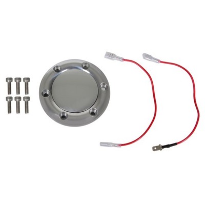 CJ Classics Horn Button With Exposed Bolts Polished Billet 6-Bolt