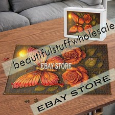 1000 piece jigsaw puzzle Butterfly Botanical floral rose pretty