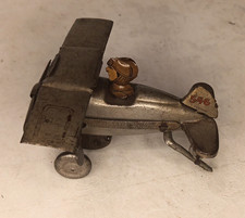 Vintage TESTED Late 1940's Tin Wind-Up "Flip" Airplane Made in US Zone, Germany