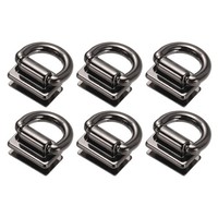 6Er-Pack Metall-Taschenverbinder FüR Purse Suspension Clasp Mit D-Ring [Schwarz]