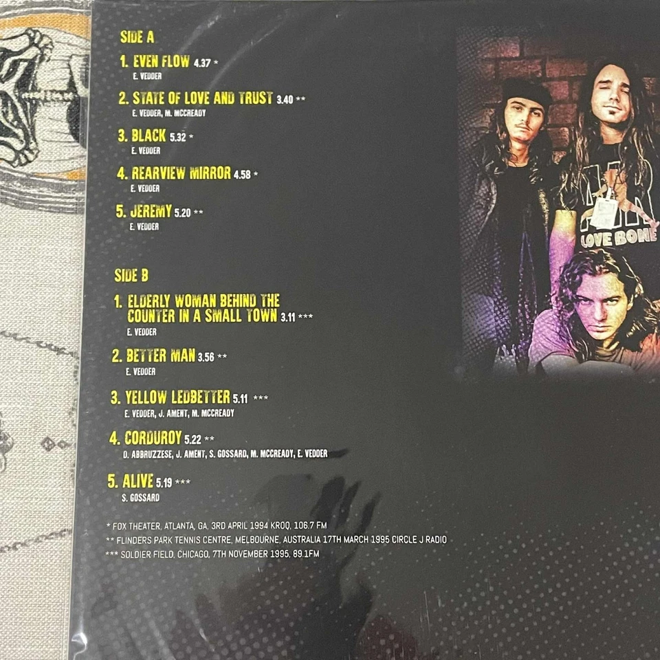 PEARL JAM - Greatest Hits Live Awesome & Rare LP Import Vinyl New, Sealed & Mint - Image 2 of 4