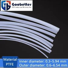 Translucent PTFE Tubing Capillary Tube Pipe Hose 150V High Temp 260°C AWG L Type