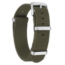 Elastic Nylon Watch Band 18mm Waterproof One-Piece Watch Strap, Green