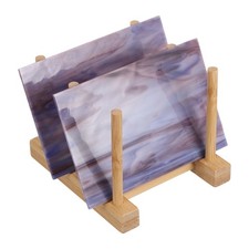 4 x 6 Inch Stained Glass Sheets, 2 Sheets Transparent Art Glass, Dark Purple