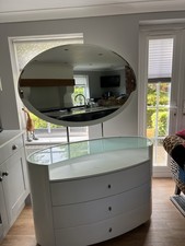 3 Draw Dressing Table with Mirror High Gloss White. From John Lewis Collection