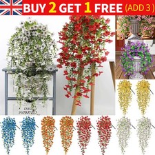 Twin Pack Artificial Hanging Plants | Silk Vine Basket | Home & Garden Decor