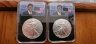 2016 MS 70 American Silver Eagle Donald Trump Election Day Issue - Group of 3